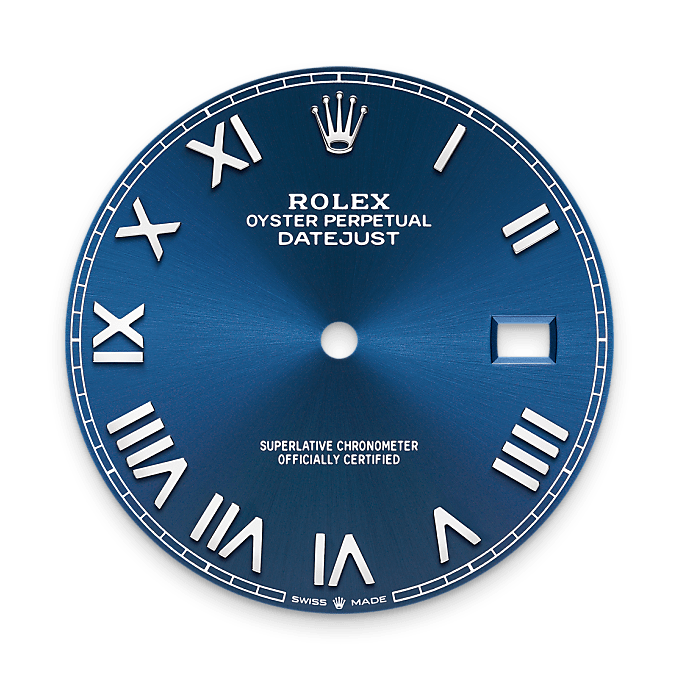 Bright blue dial
