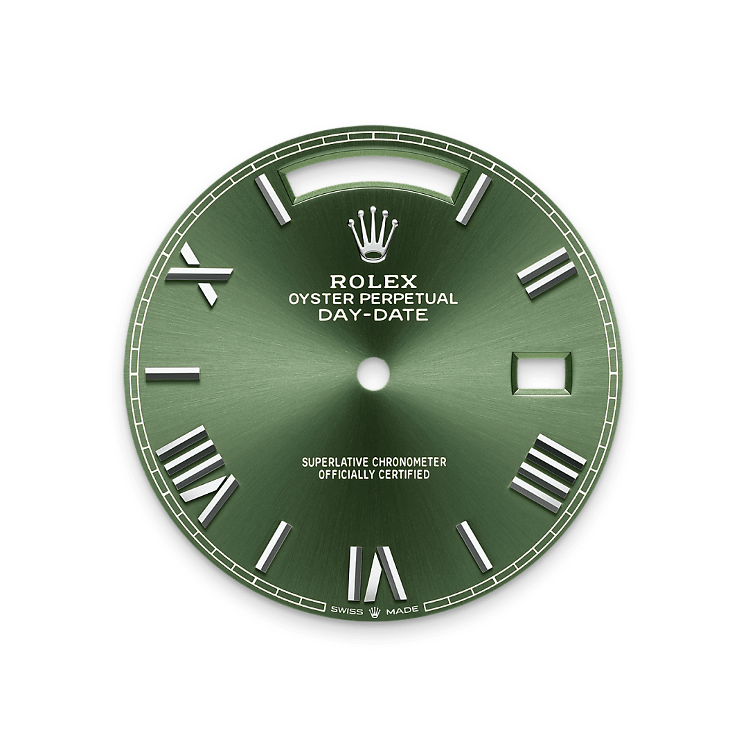 Olive green dial